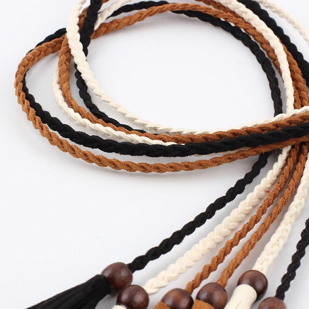 Dress Waistbands Accessories Ethnic Style Belts Women Waist Chain Waist Rope Braided Tassel Belt