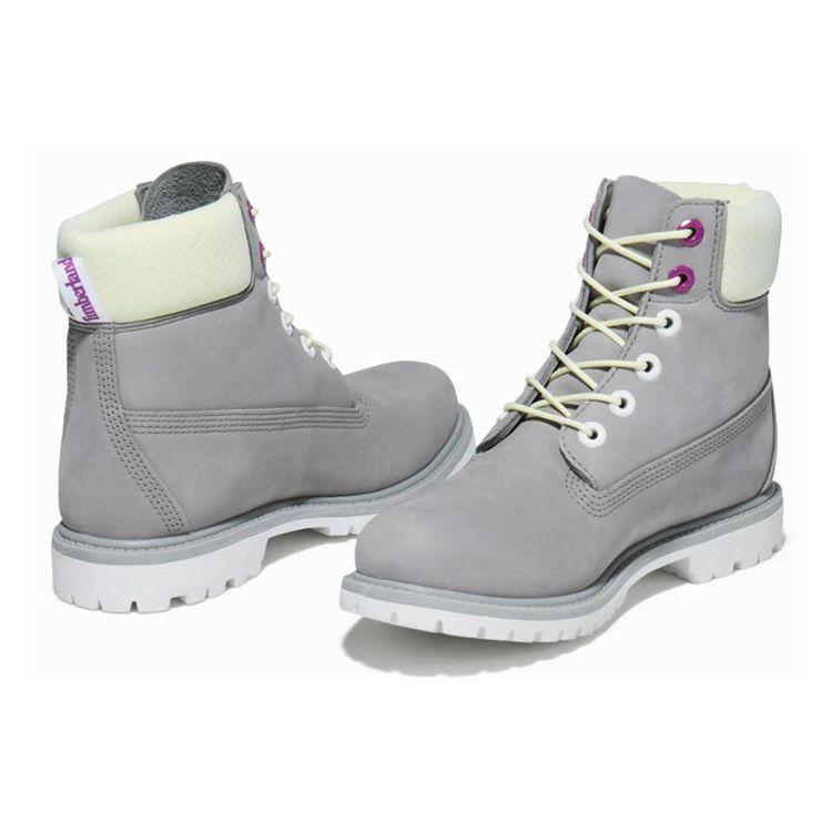 Timberland Premium Series Warm Comfortable Versatile Short Outdoor Boots Women boots Medium-Gray A2HWU085