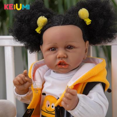 57 cm látkové telíčko Bábika pre novorodencov Real Life Soft Touch Baby Dolls Čierna Deti Hračky Hračky Pred spaním