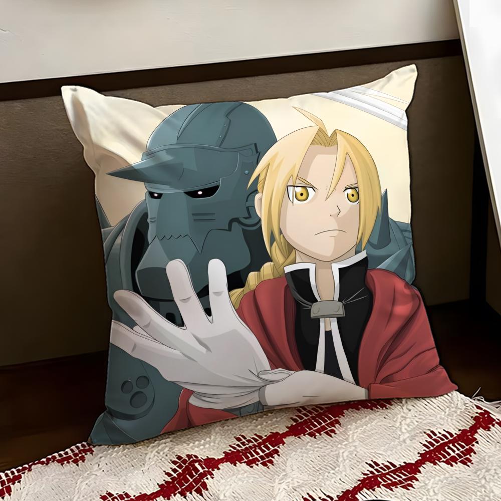 FULLMETAL Anime AALCHEMIST Cushion Cover Reversible Soft Durable Pillow Cover Home  Car MultiScene Use for Daily Comfort