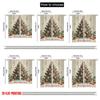 2pcs,2D plane printing Curtains&Window Treatment Christmas Tree (2) Versatile Polyester Fabric (without rod) Decorations Inside