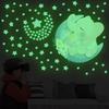 Wall Bear Bedroom Ceiling Wall Sticker Glow Stickers Elephant Wallpaper Nightlight Star Decal