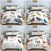 Cartoon Animals Pattern Duvet Cover Luxury Cozy Bedding Set For Bedroom With Pillowcase Single Twin King Size Bedclothes