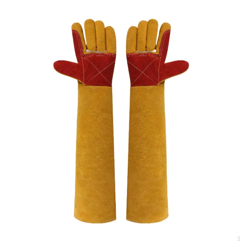 Animal Handling Gloves Anti Scratch PU Leather Breathable Pet for Cats Dogs Biteproof