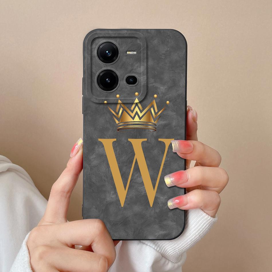For Vivo V25 V25E Phone Cover Lovely Letters High Quality Case For Vivo V 25 Soft Liquid Silicone Lightweight Anti Drop Fundas