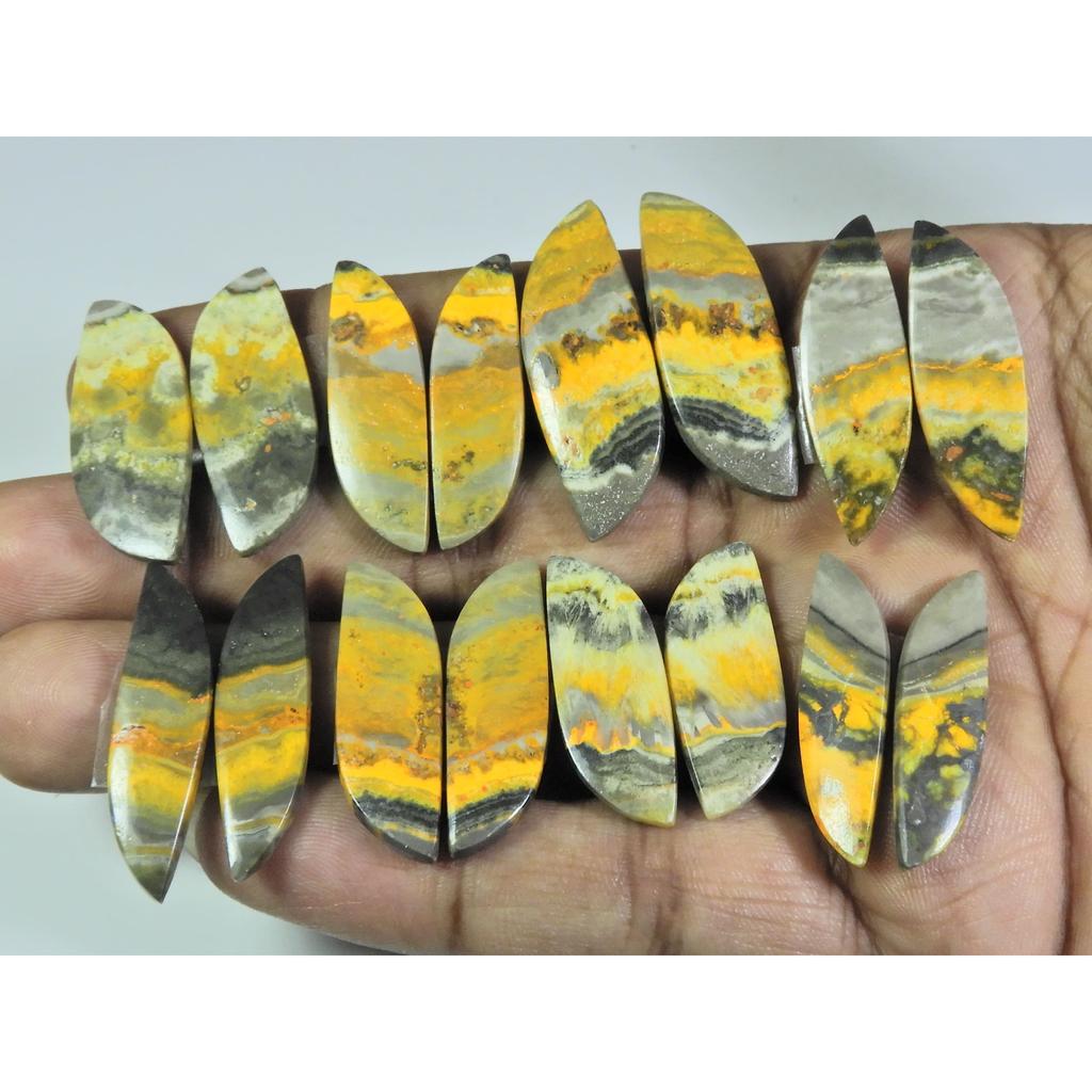 164Cts. Natürliches Hummel-Jaspis-Paar Ausgefallener Cabochon-Edelstein 08er-Paar Los C-129