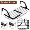 Stainless Steel Balcony Hanger Shoe Rack Foldable 42-72CM Extendable Radiator Clothes Drying Shelf Guardrail Hanging Organizer
