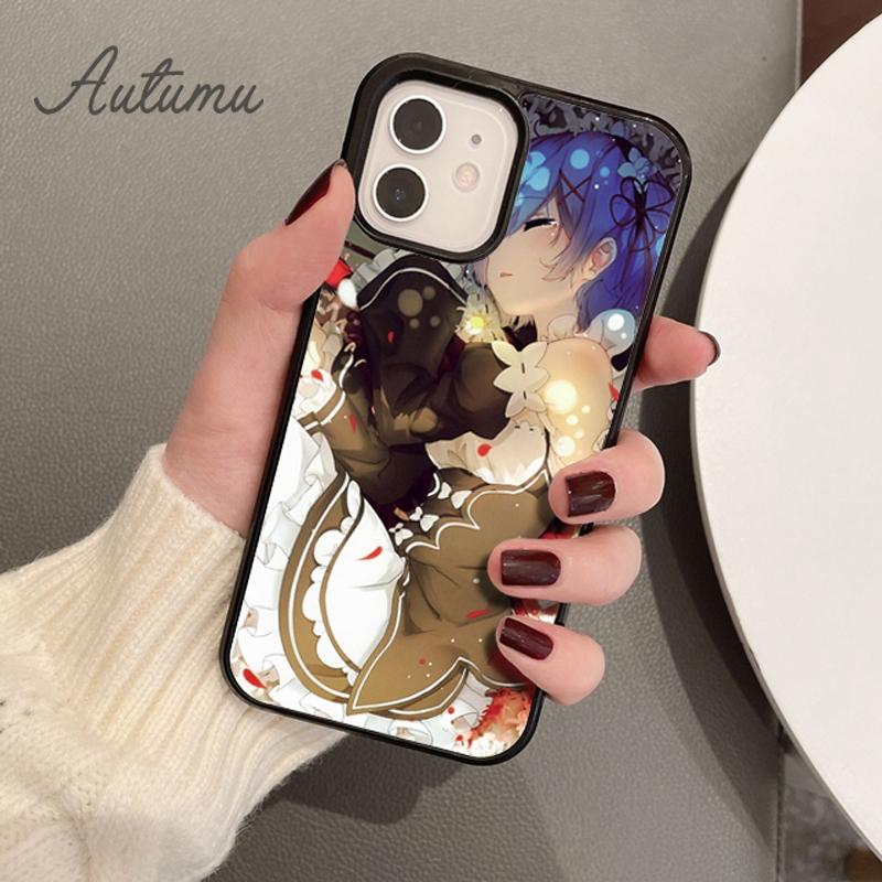 Anime Re Zero Rem Phone Case for iPhone 11 12 13 14 Pro Max Mini X XR XS SE 2020 6S 7 8 Plus Samsung Galaxy S21 S22 Cover Shell