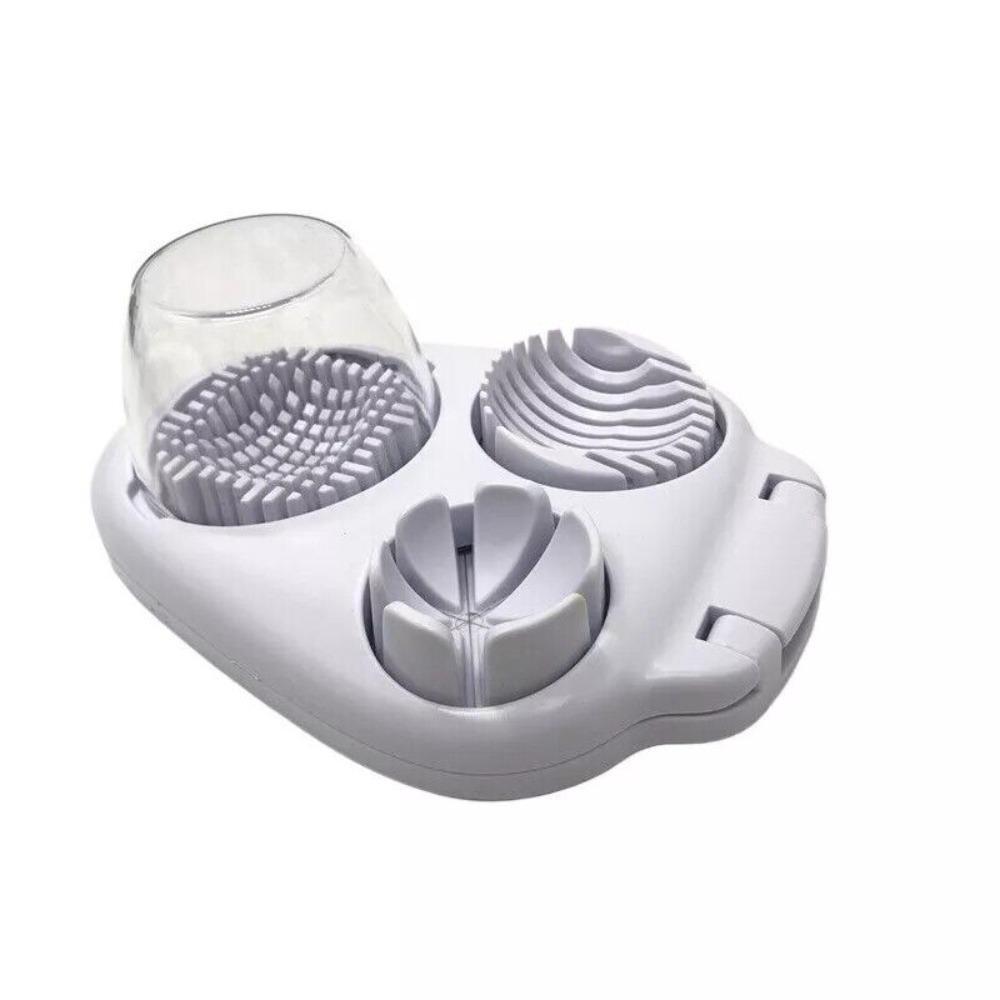 

3 in 1 Egg Cutter Manual Kitchen Gadge Portable Fruit Slicing Tool Multifunctional Vegetable Crusher Hard Boiled Eggs чорний