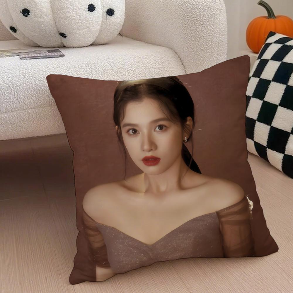 New Fashion Chinese Star ZZhang Jingyi Cushion Cover Throw Pillow Cover Hidden Button Durable Polyester Chair Cushion