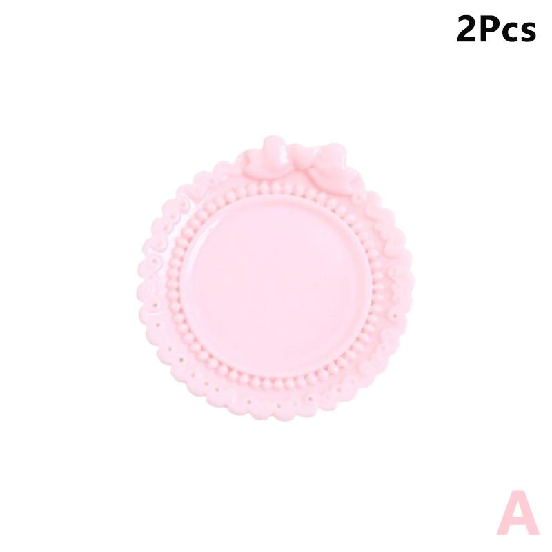 2Pcs Cute Resin Paint Palette Nail Art Palette Nail Art Display Stand Mini Portable Tone Nail Tools Art Supplies Decorative