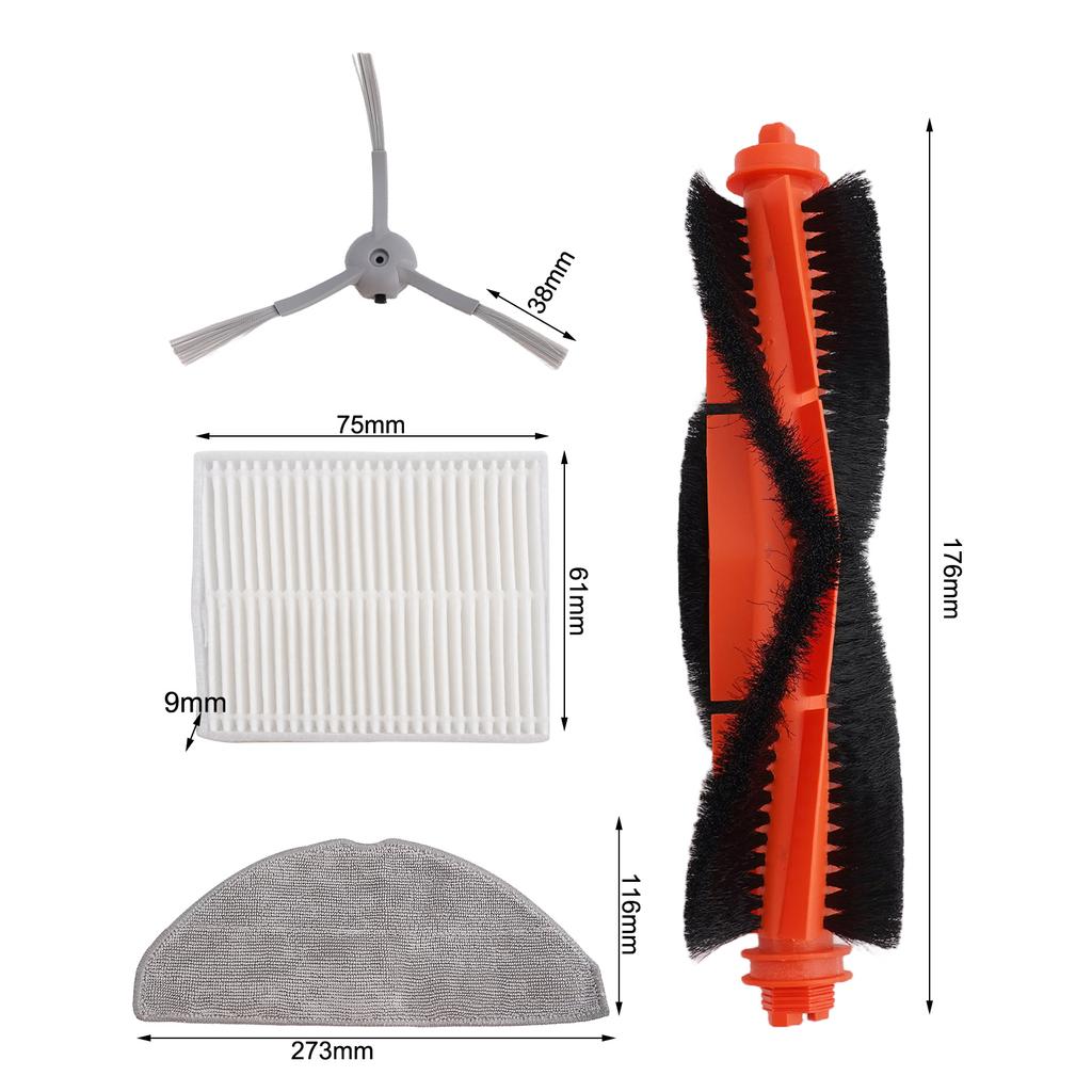 1 Set For Lubluelu For L20 For Honiture V8 Pro Robot Vacuum Cleaner Parts Main Side Brush Filter Mop Cloth Vacuum Cleaner Kits