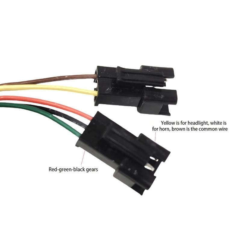 Electric Bike Switches With LED Headlights Horn And Speed Control Scooter Switches 3 Speed Controller Extended Power Cord