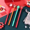 8/20 PCS Merry Christmas Water-based Pen Santa Claus Reindeer Tree Design 0.5mm Black Smooth Writing for Kids Students Office Supplies Back To School