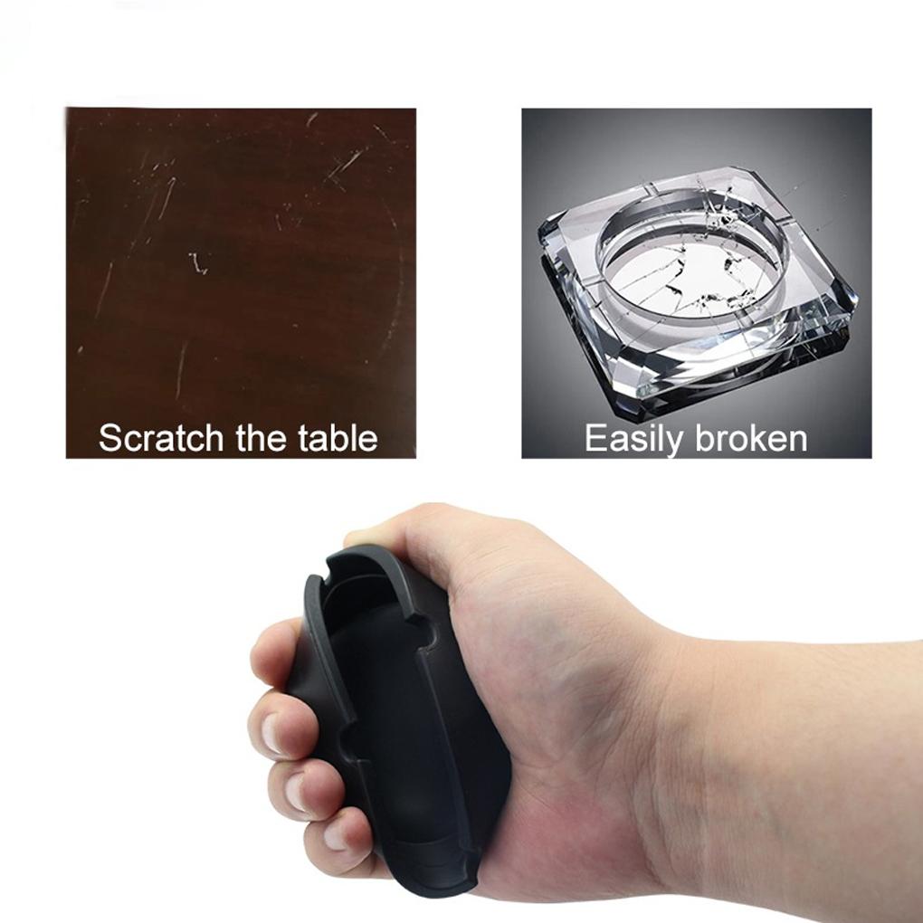 Ashtray Temperature Resistant Ash Tray Table Holder Washable Travel Household Office Car Bottle Cup Pad Mat Solid Color