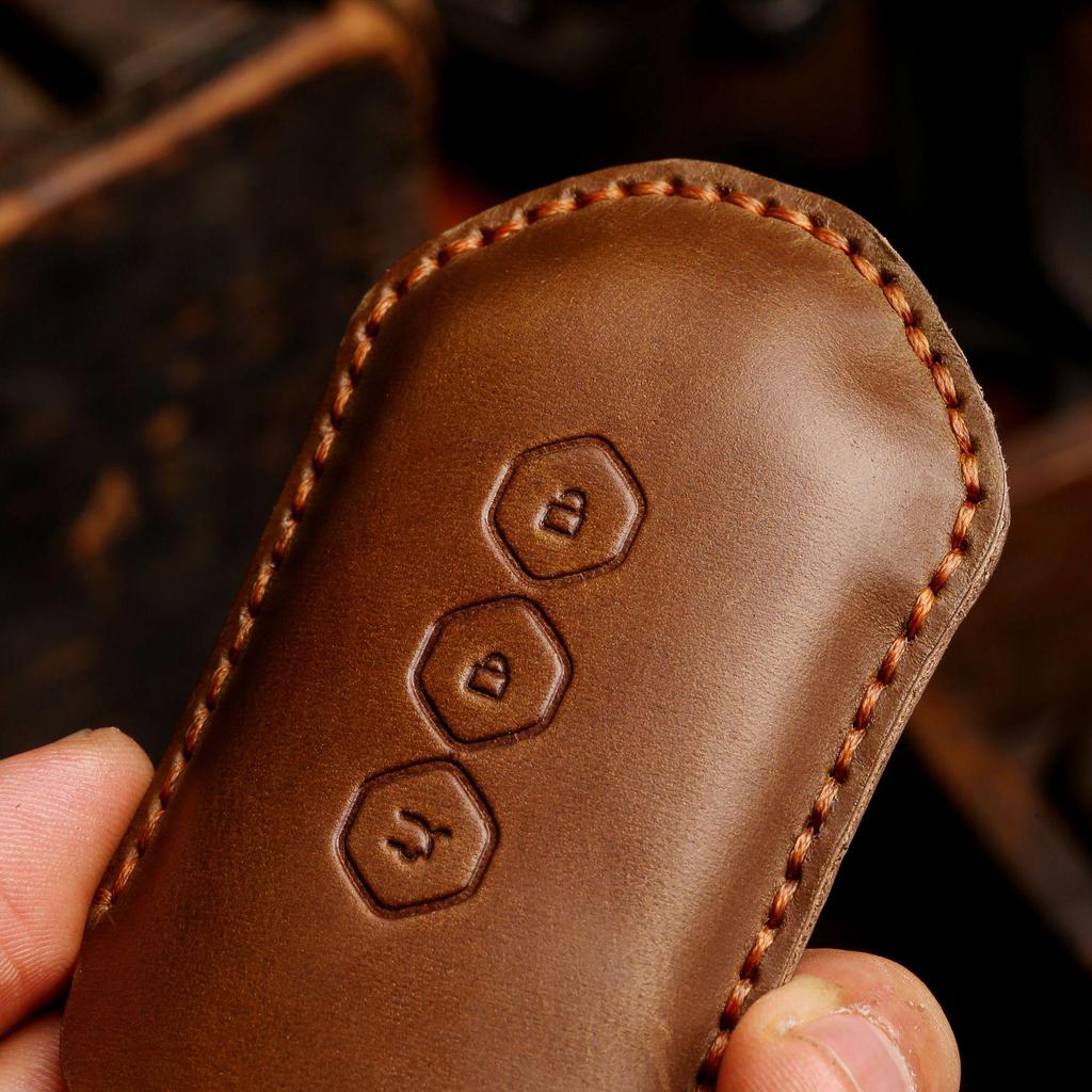 Wuling Crazy Horse Leather Handmade All-Inclusive Car Key Cover