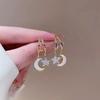 European & American Heart Ear Cuff & Asymmetrical Star-Moon Tassel Earrings with Micro-set Diamonds for Women