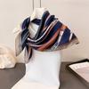 Polka Dot Style Herringbone Pattern Cotton And Linen Small Square Scarf Silk Scarf Imitation Velvet Headscarf Shawl Sun Protection Scarf Women'S Scarf