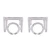 2 Pcs Rotatable Ring Hanging Punch-free Shower Curtain Rail Fixed Bracket Holder
