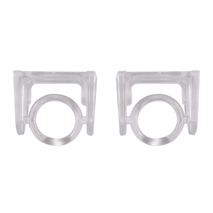 2 Pcs Rotatable Ring Hanging Punch-free Shower Curtain Rail Fixed Bracket Holder