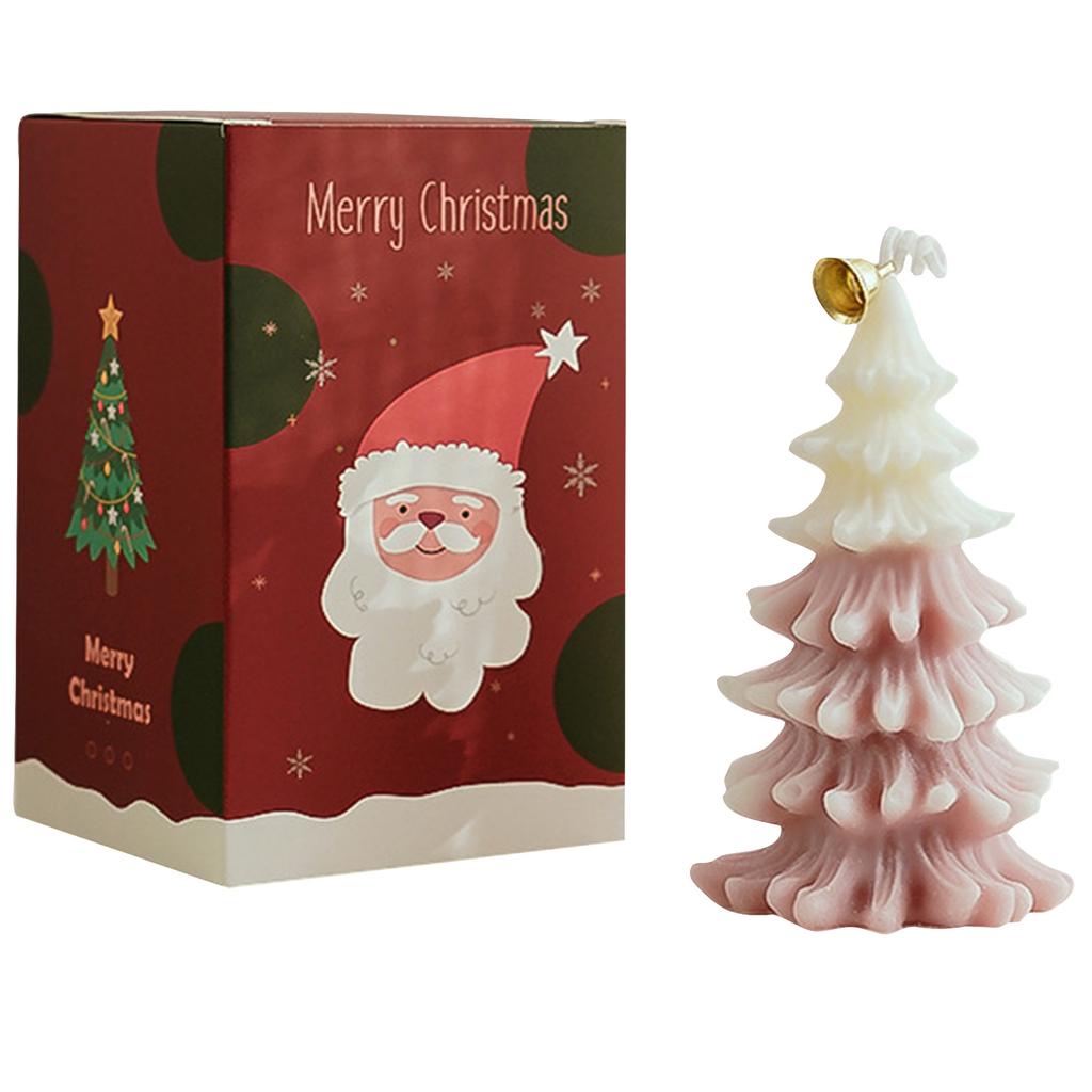 Christmas Tree Candle Frosted Scented Candle Two-tone Gradient Scented Candle, Christmas Tree Scented Candle Home Décor Gift