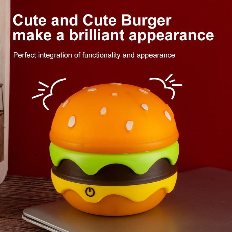 HamburgerLampTouchthreeleveldimmingchargingdesklamp third gear dimming