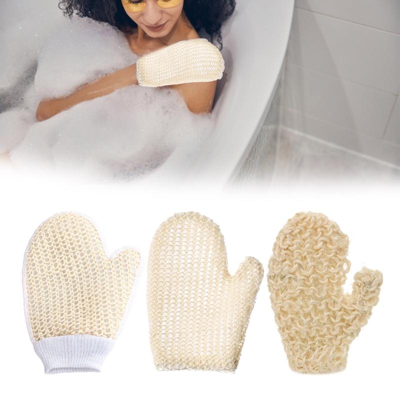 Friendly Bath Exfoliator Gloves Soft Sisal Fiber For Sensitives Skin Gentle Cleansings And Body Care