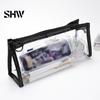 Portable Makeup Gadget Pouch Transparent PVC Pencil Case, Large Capacity Waterproof Stationery Korean Style Holder Organizer, Durable Zipper