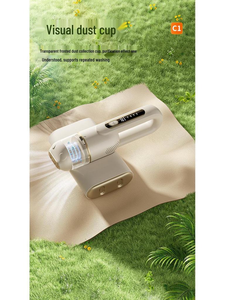 Wireless Handheld Sterilizing Vacuum Cleaner with Mite Removal & Large Suction