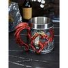 Western Monster Dragon Mark Coffee Cup, Stainless Steel Dragon Statue Water Cup, 3D Castle Guardian Dragon Beer Cup