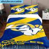 Angeles Rams Team 3PCS Bedding Set 2D Printing (Includes 1 Duvet Cover + 2 Pillowcases Coreless), Bedroom decor,Fan Gift