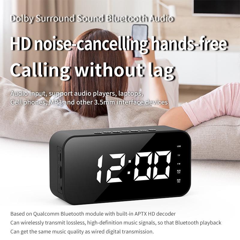 Głośnik Bluetooth S15 Budzik z Długą Żywotnością Baterii, Jakość Dźwięku Hi-Fi, Karta TF i Radio