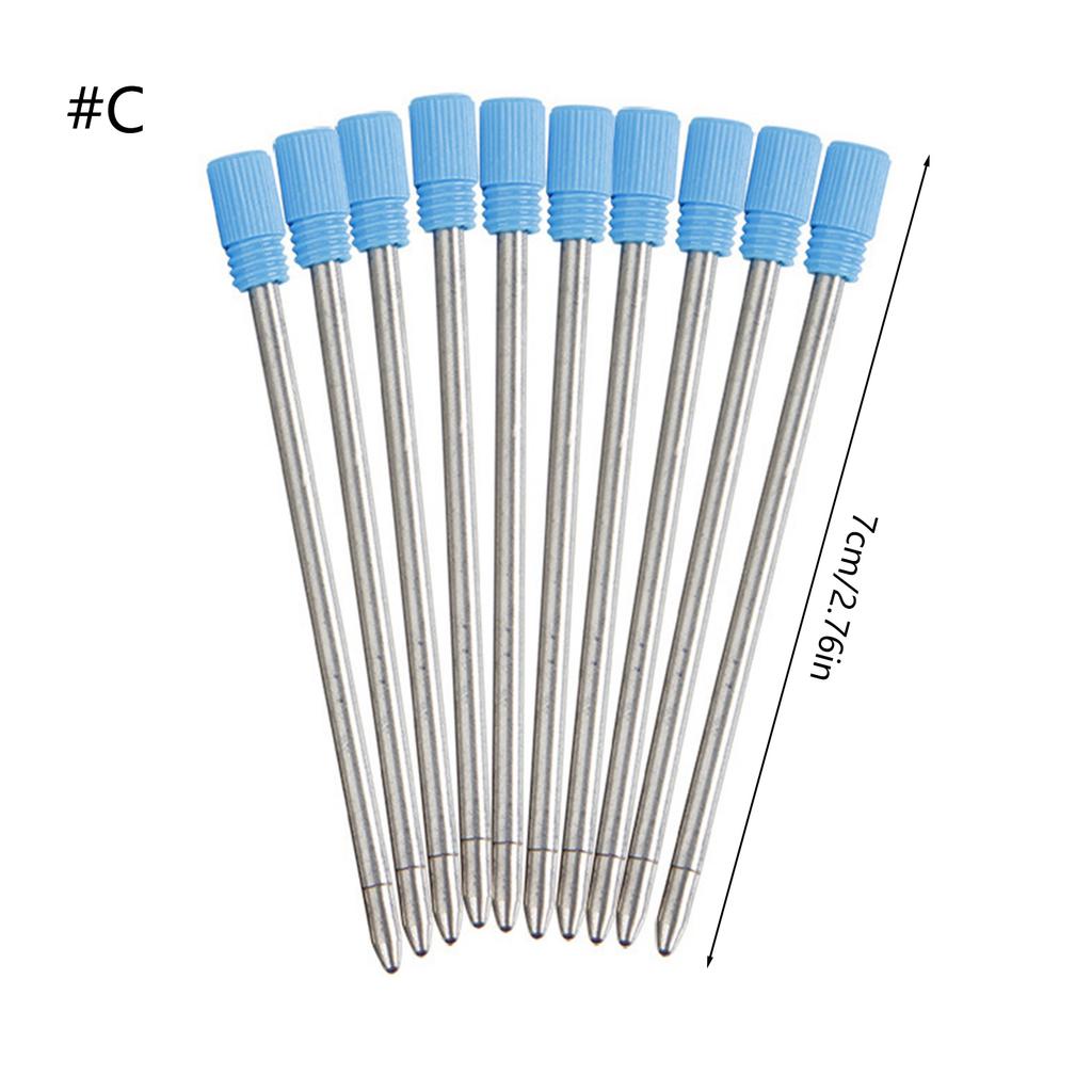 10Pcs Replaceable Ballpoint Pen Refills Ballpoint Metal Refills Metal Refill for Twist Action Ballpoint Pens 1.0mm Tip