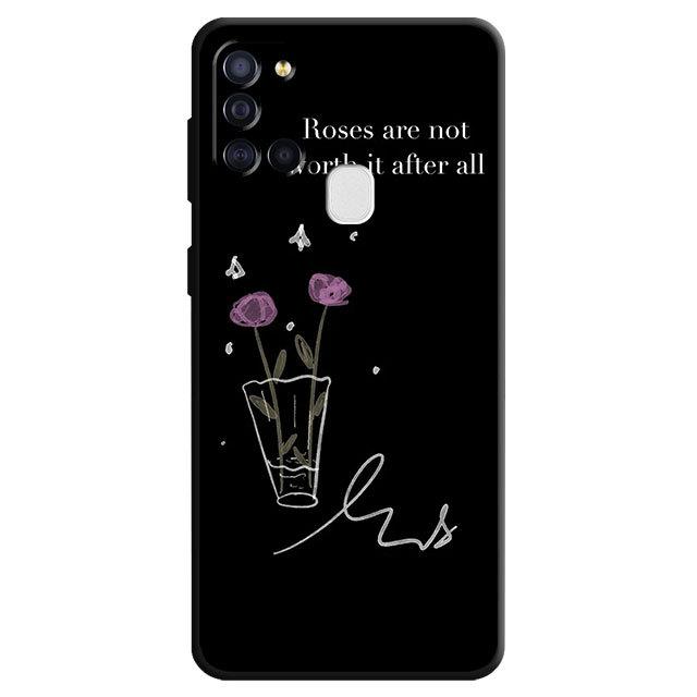 Süße Schmetterling Blume Blatt Handytasche für Samsung Galaxy A02s A40 A50 A70 A20e A03s A04s A10s A03 Core A04 A10 A02 A01 Abdeckung