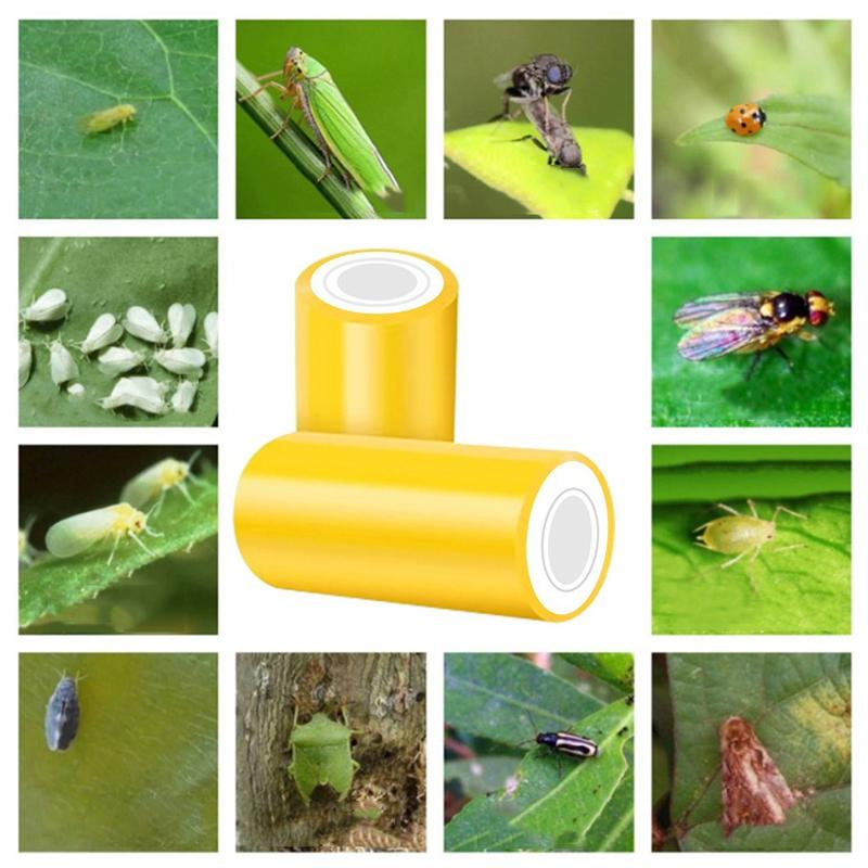 1 Roll Yellow Double-Sided Bug Barrier Tape Easy to Apply Insect Proof Stops Ants Moths for Home Pantry Shelf Pest Control