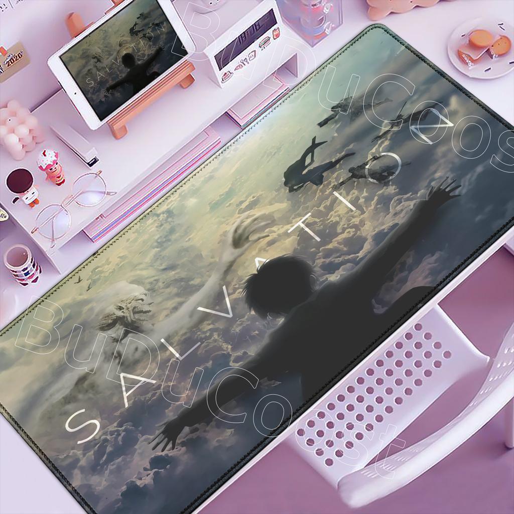 New Cool Anime Attack On Titan Large Mouse Pad Computer Non-slip Mousepad XXL 900x400mm Gaming Laptop Keyboard Mouse Mats Carpet