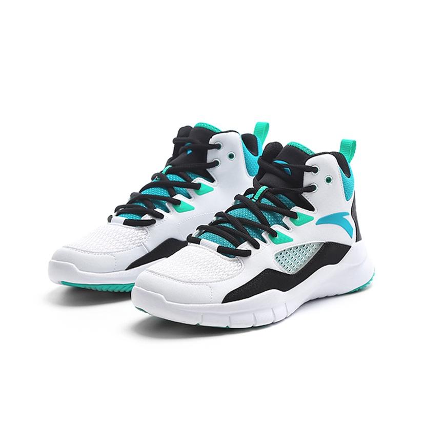 Anta Scarpe da Basket Alte Star Track 4 KT Thompson Resistenti Antiscivolo Uomo Sneakers Bianco Blu 91731132-8