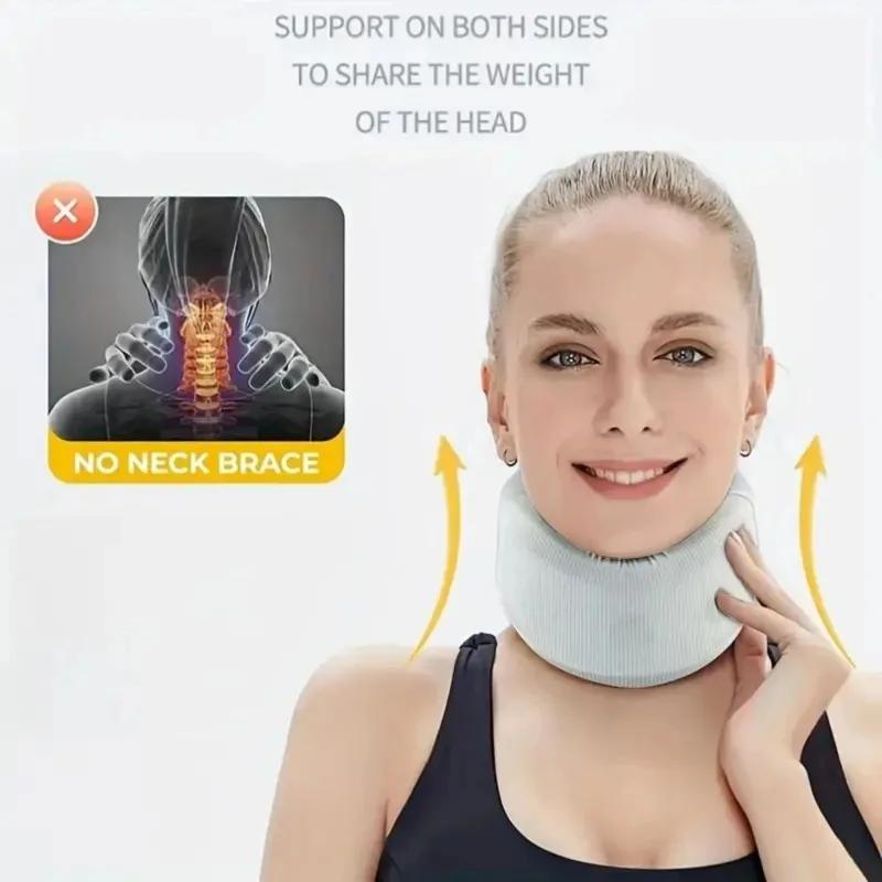 Durable And Safe Neck Brace Foam-Filled Cervical Support Traction Device Neck Stabilization & Pressure Relief Device Adjustable Neck Stabilizer
