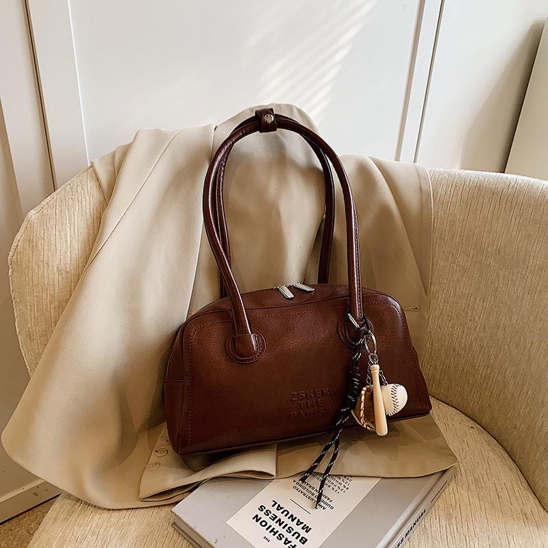 Retro Bag Women'S Large-Capacity Shoulder Pillow Bag Commuter Tote Bag