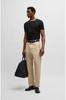 BOSS Medium Mercerized Cotton Slim Fit with Striped Black Men's T-Shirt Neck,