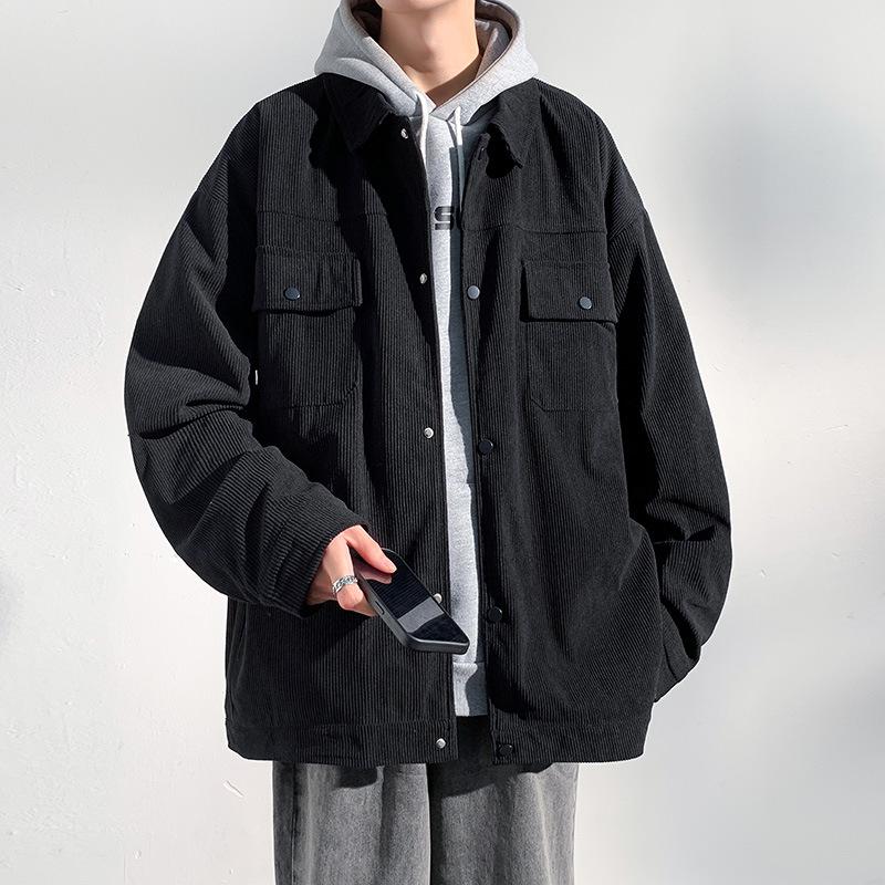 Work Jacket for Men's Spring and Autumn Men's Loose Jacket for New American Spring Casual Clothes