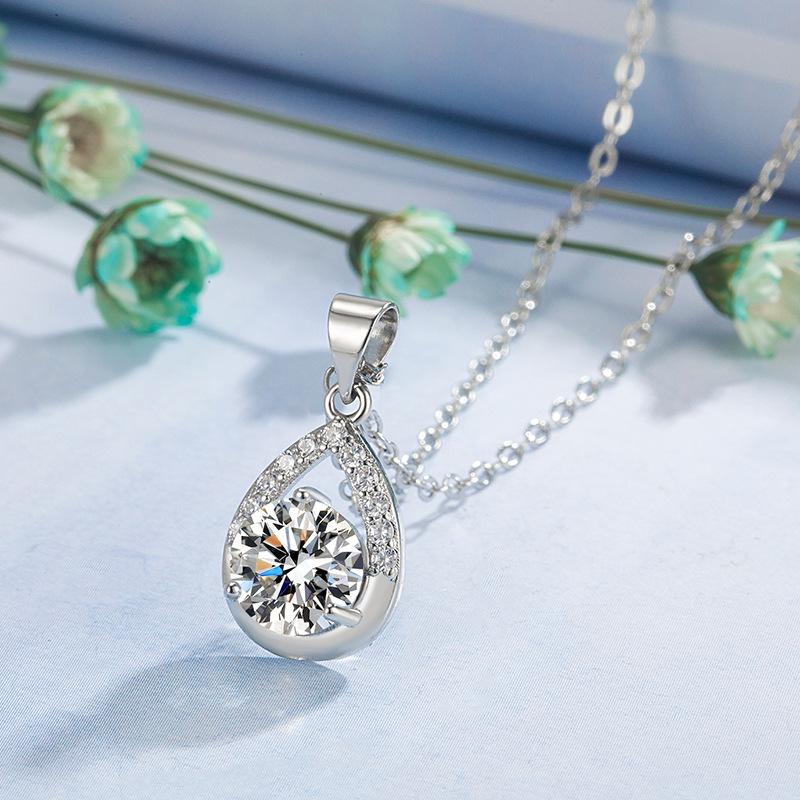 Lindon Damen-Halskette mit Anhänger, Kupferlegierung, Zirkon, modisches Geschenk