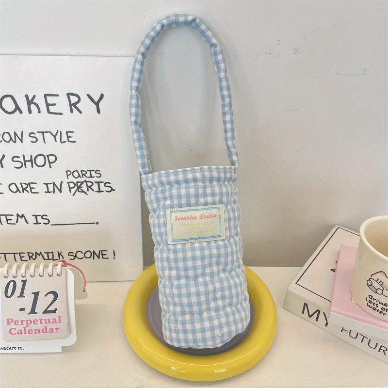 1pc of Fabric Insulated Cup Bag, Portable And Soft, Designed to Carry Drinks Like Milk Tea Easily When Going Out