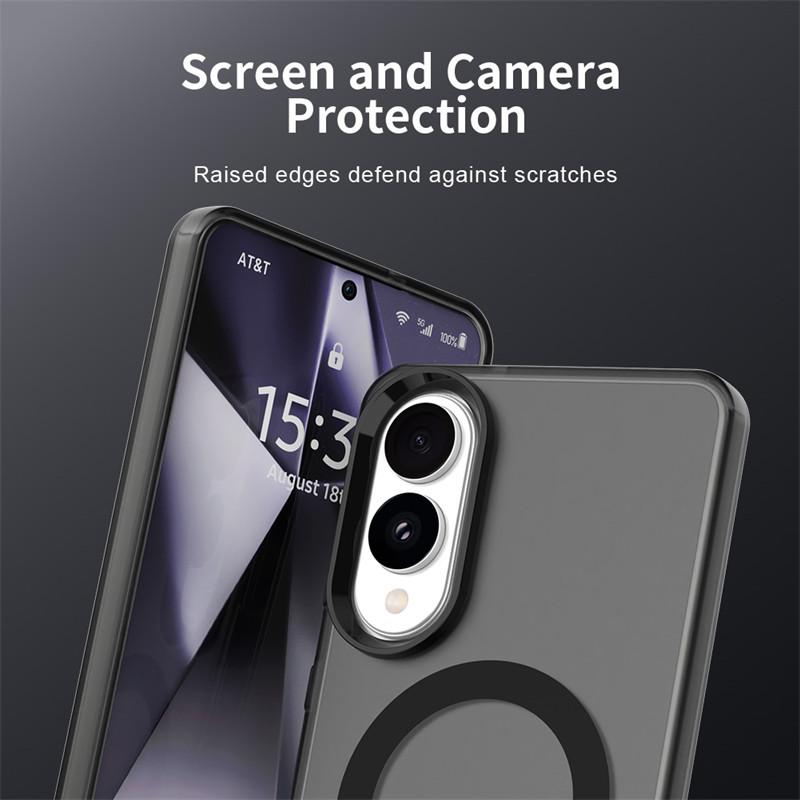 For Samsung Galaxy S25 Edge Case Magsafe Wireless Charging Cover Samsung Galaxy S25 Edge S25 Pro Plus S25 Ultra Matte Phone Case