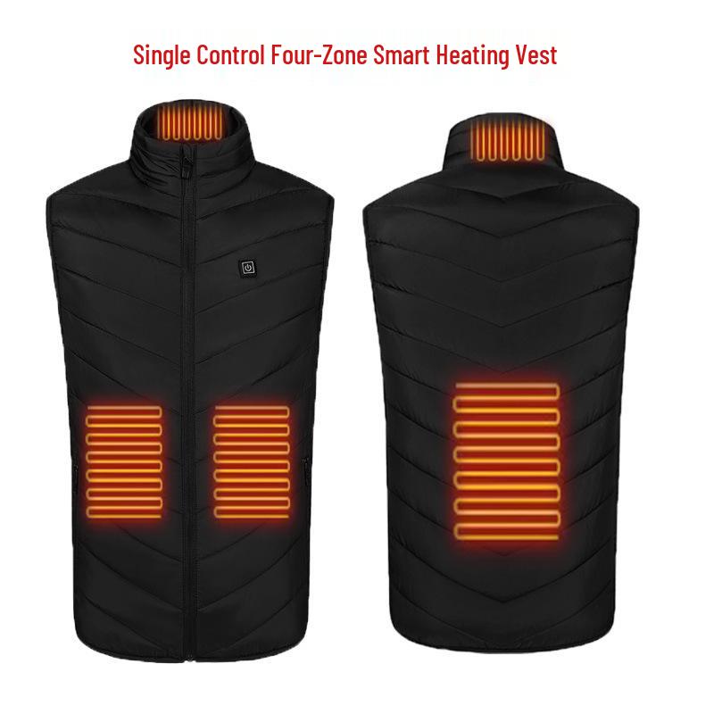 Vyhřívaná vesta se stojáčkem s USB nabíjením pro stálé teplo