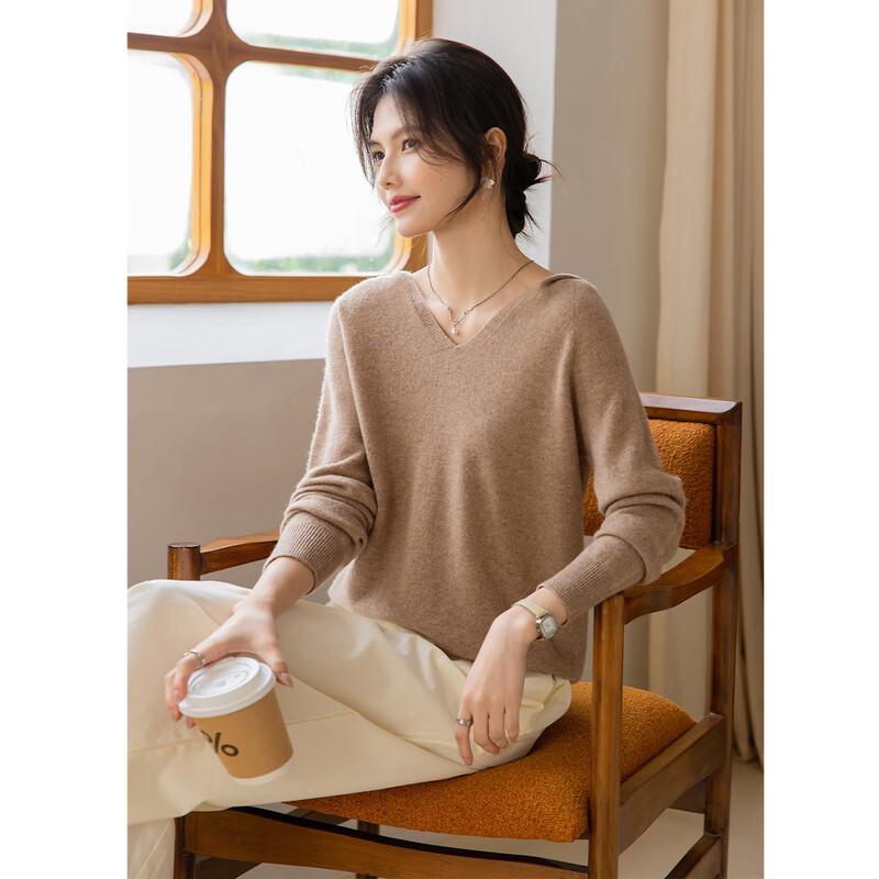 

Mocana Women s Long-Sleeved V-Neck Wool Sweater One Size