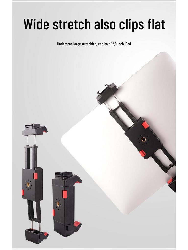 Universal Mobile/Tablet Clip for Live Streaming & Photography, Portable with 1/4" Screw Hole