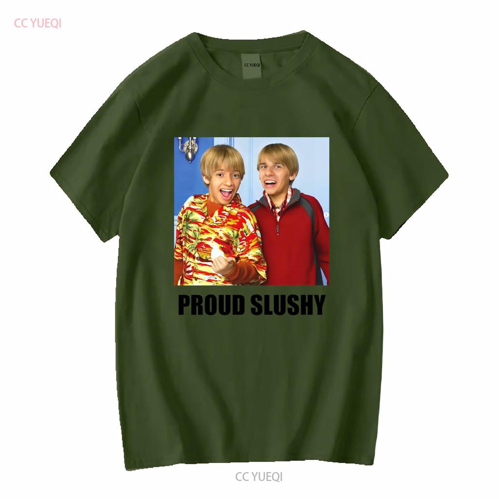 Proud Slushy Noobz Heavy Cotton T Shirt long or short sleeves vintage Washed Top For Everyday Wear streetwear homme Slightly