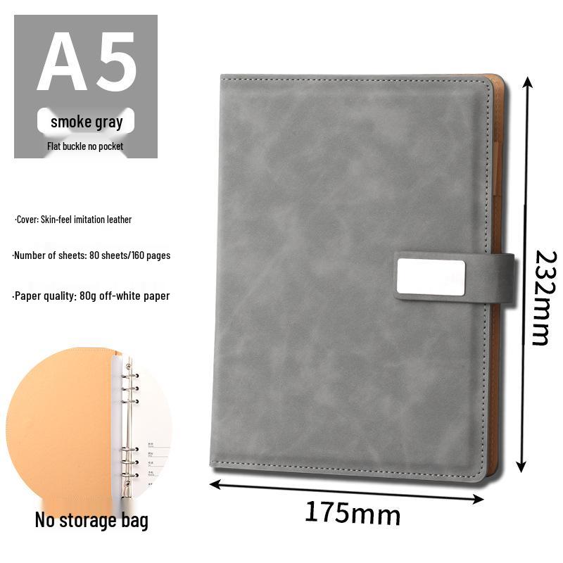 Custom A5 Loose-Leaf Business Office Notebook & Diary Set with Logo
