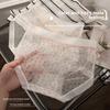 Damen Frühling Sommer Dünne Spitze Floral Transparentes Mesh Atmungsaktive Mittelhohe Taille Slips